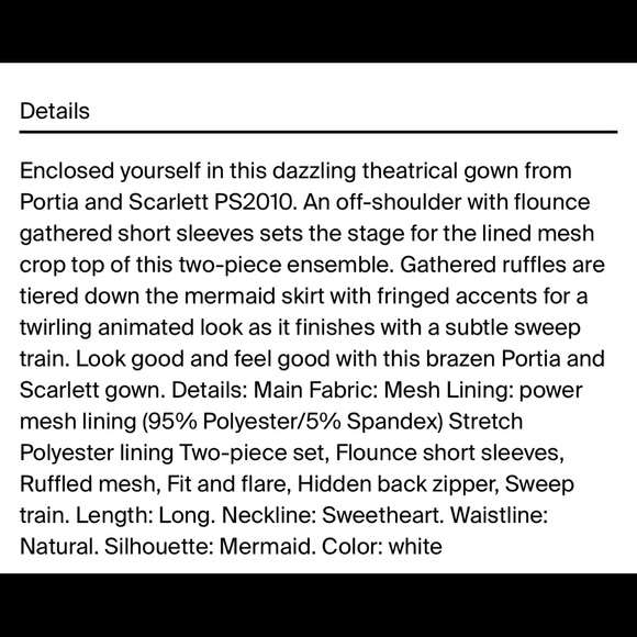 Portia & Scarlett PS2010 Tiered Ruffle 2 pc gown - Picture 7 of 9